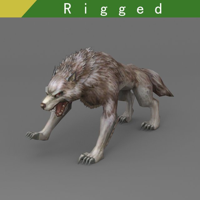 Wolf Rigged 3D Model