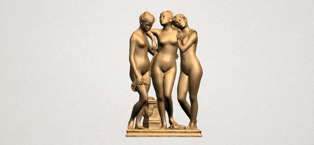 Sculpture of Three Grace 02 3D Model