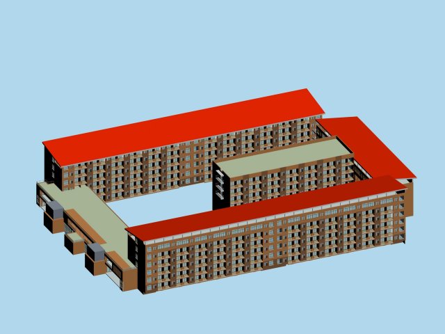 School building 032 3D Model