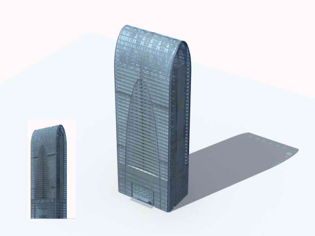Large City Commercial Street office building design – 188 3D Model