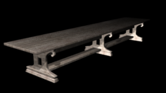 Table wood 3D Model