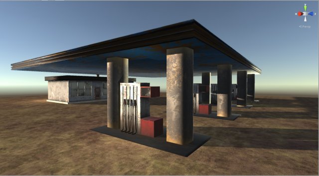 Gas Stations 3D Model