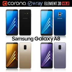 Samsung Galaxy A8 All Colors 3D Model