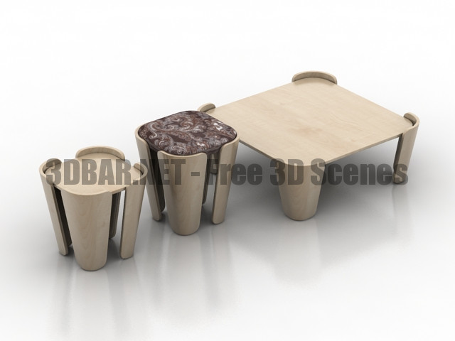 Tulipa Go Home Table Set 3D Collection