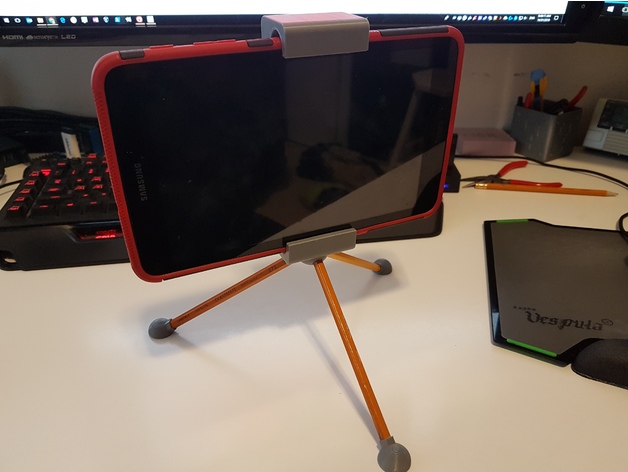 Tablet Stand / Tripod (works with Samsung Tab A 8.0 2017) 3D Print Model