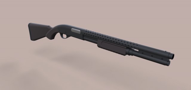 Remington 870 from movie Terminator 3 3D Model