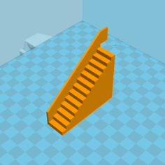 Staircase with integrated ramp 3D Print Model