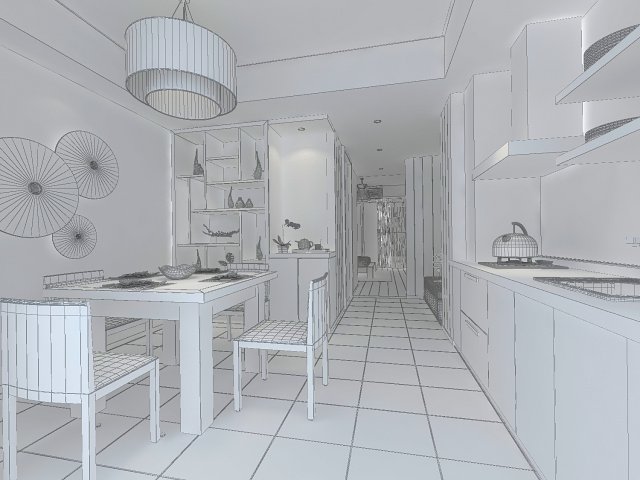 Family – kitchen – restaurant 371 3D Model