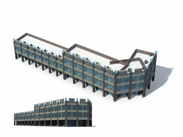 Large City Commercial Street office building design – 289 3D Model