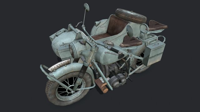 Motorbike Zundapp KS750 3D Model