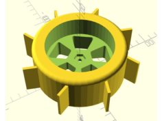 Snow Wheels for R/C Buggy – Rear 3D Print Model