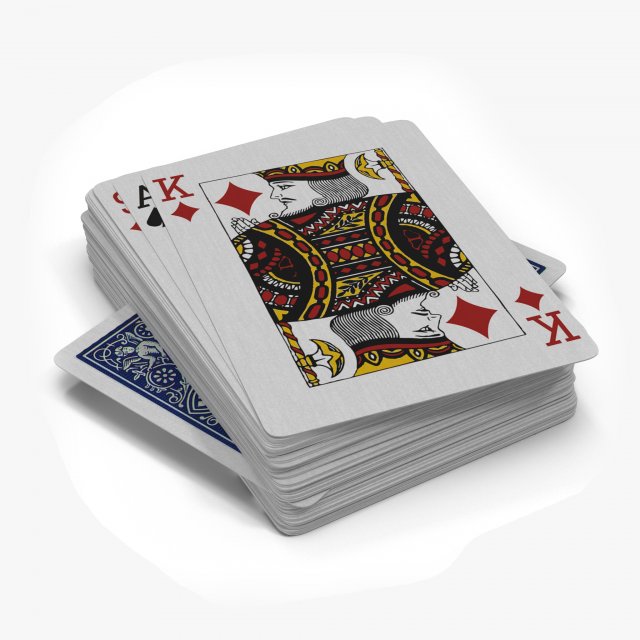 54 Playing Cards 3D Model