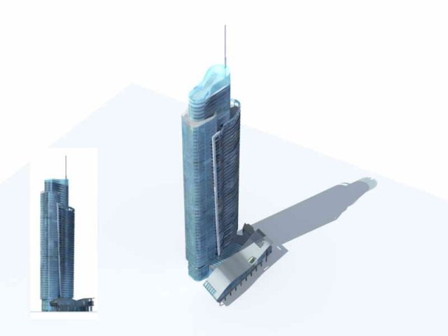 Large City Commercial Street office building design – 178 3D Model