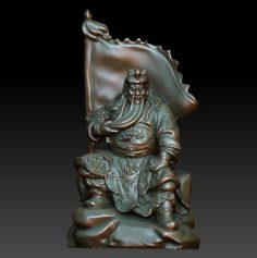 HD Scan Guan Gong 25 Statue – Ready Print 3D Model