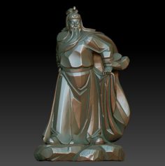 HD Scan Guan Gong 41 Statue – Ready Print 3D Model