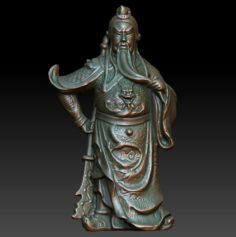 HD Scan Guan Gong 18 Statue – Ready Print 3D Model
