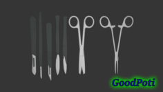 A set of surgical instruments 3D Model