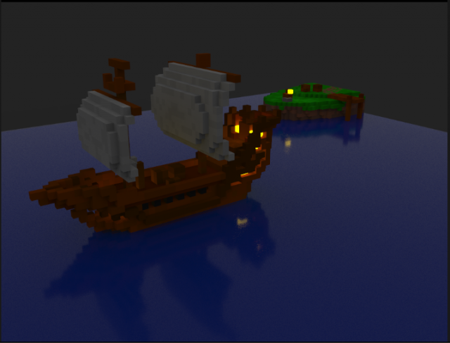 Mini ship 3D Model
