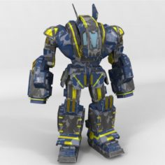 Mobile-Ready Mech Juggernaut 3D Model