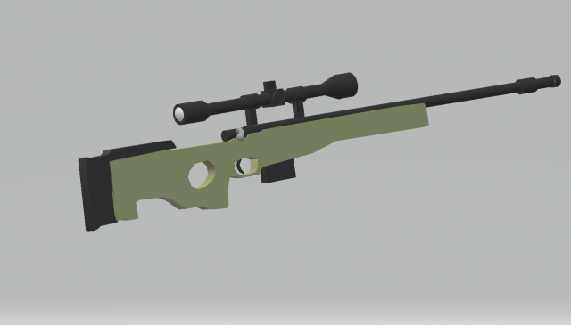 AWP LOW POLY 3D Model