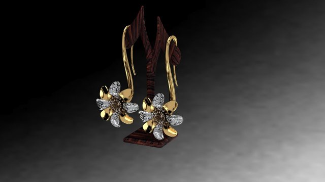 Flower-earing 3D Model