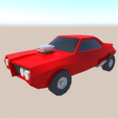 Low poly Pontiac GTO 1969 3D Model