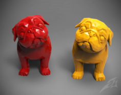 Polygon Pug 3D Model