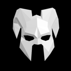 Low poly Demon Mask 3D Print Model