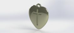 3D Print Heart – Cross 3D Model