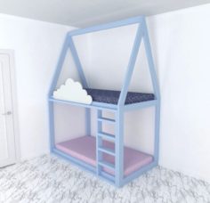 Bunk bed with cloud Free 3D Model