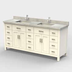 2 Sink Vanity 10 3D Model