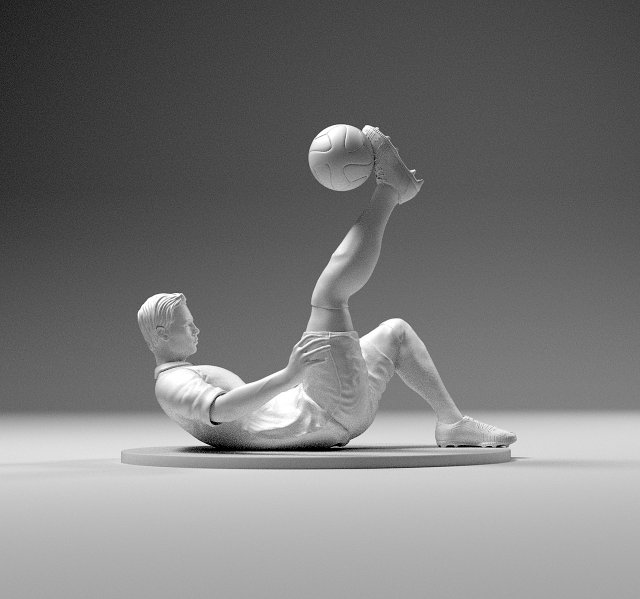 Footballer 02 Flipstrike 01 Stl 3D Model