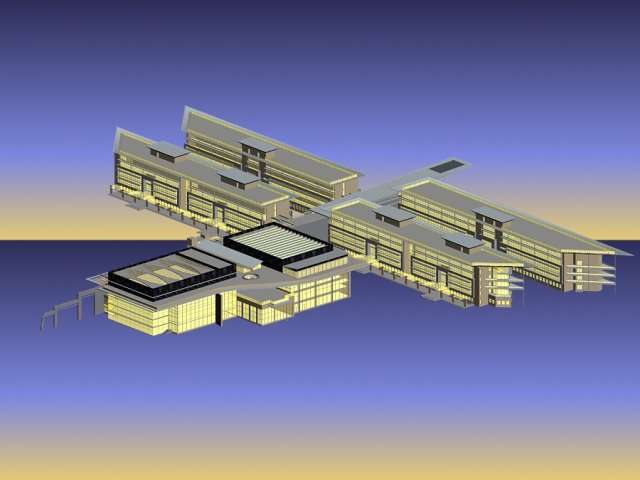 School building 041 3D Model