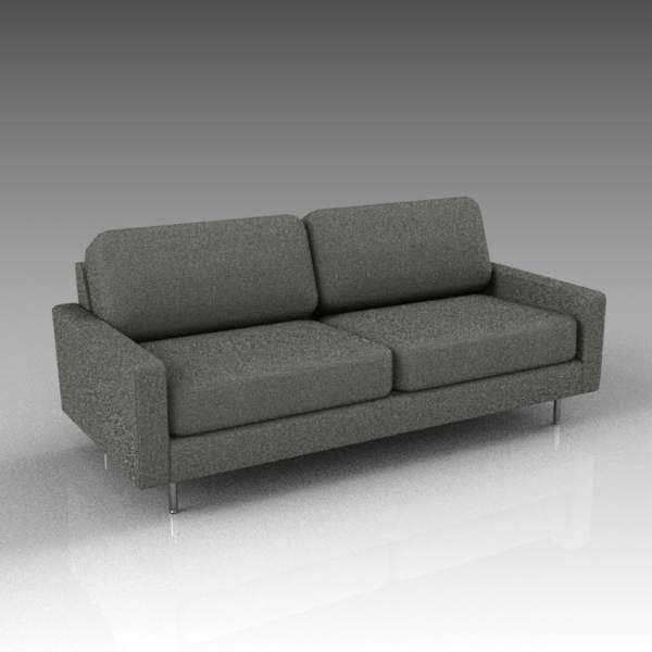 Central slate sofa 3D Model