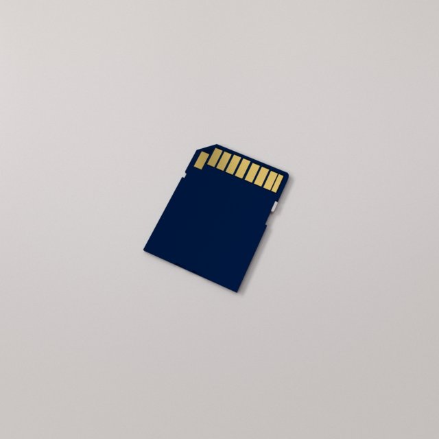 SD Card 3D Model