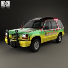Ford Explorer Jurrasic Park 1993 3D Model