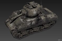 M4 Sherman(destroyed) 3D Model