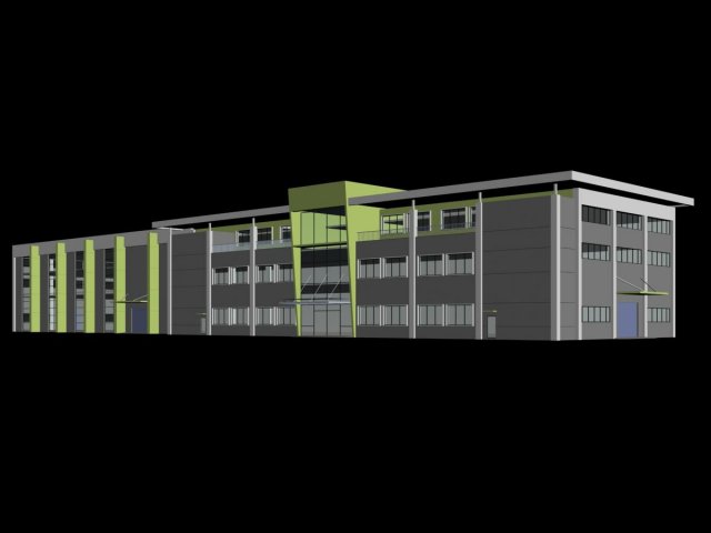 Factory building 024 3D Model