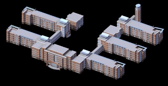 School building 076 3D Model