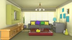 Living room interior 3D Model