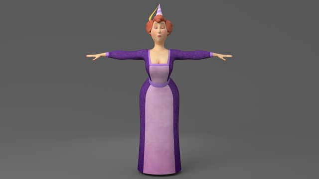 Cartoon fat woman 3D Model