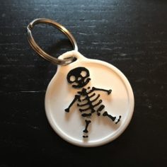 Key ring skeleton 3D Print Model