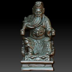 HD Scan Guan Gong 29 Statue – Ready Print 3D Model