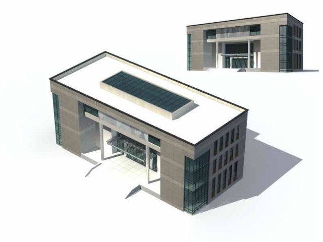 Large City Commercial Street office building design – 83 3D Model