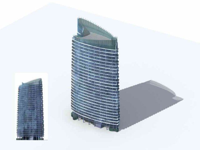 Large City Commercial Street office building design – 179 3D Model