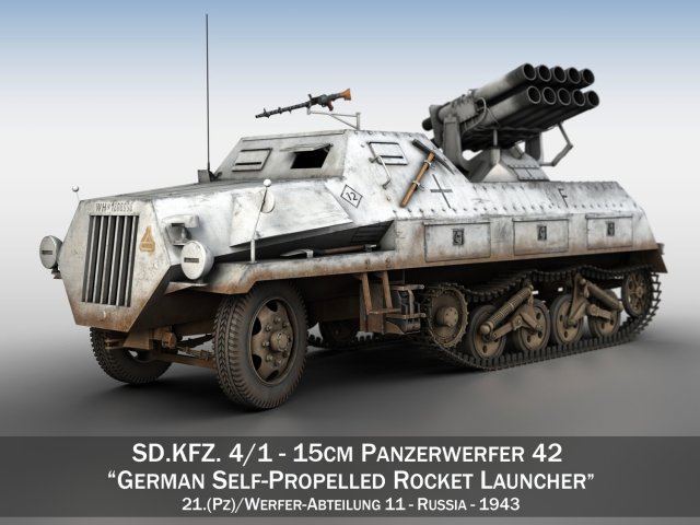 SDKFZ 4 – Panzerwerfer 42 – WA11 3D Model