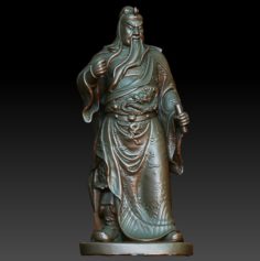 HD Scan Guan Gong 46 Statue – Ready Print 3D Model