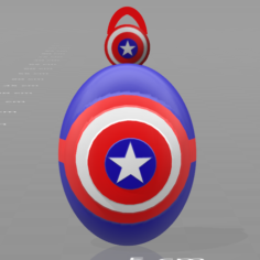 Captain America key ring 3D Print Model