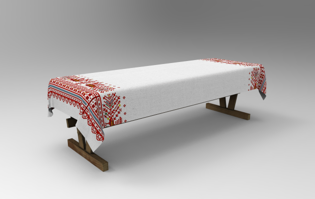 Table with cloth 3D Model