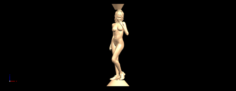 Naked girl with vase on top ii 3D Model
